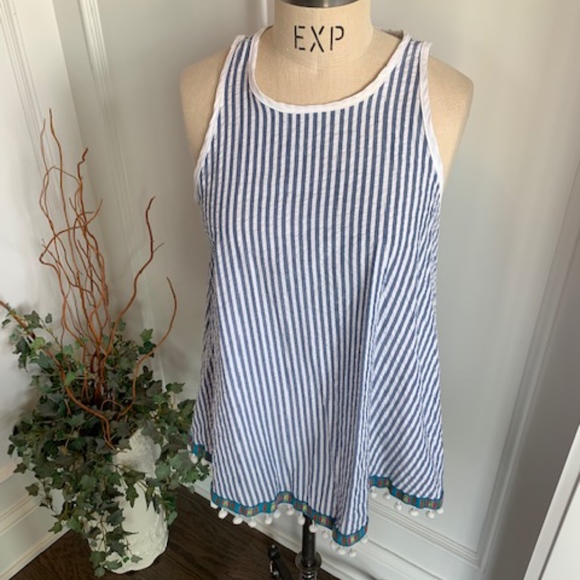 Ces Femme Women's Swing Striped Woven Top - Picture 5 of 7